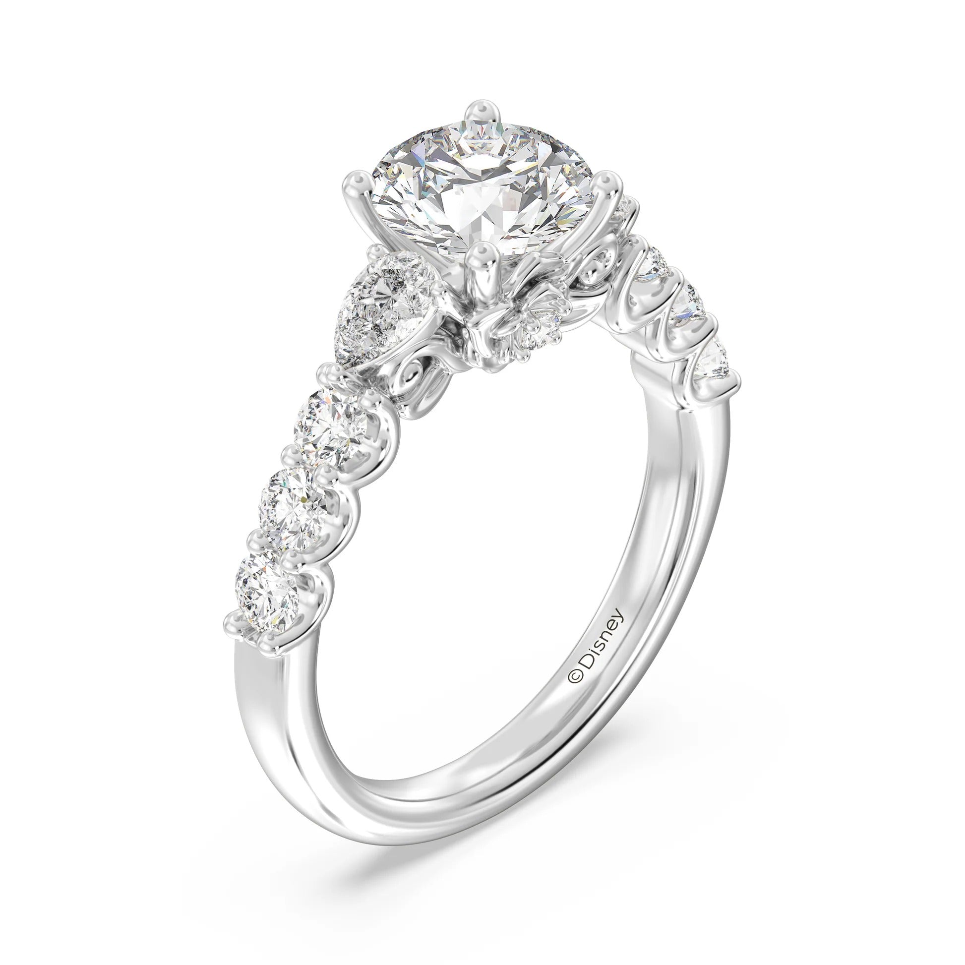 Enchanted Star Diamond Gold Belle Gallery Engagement Ring
