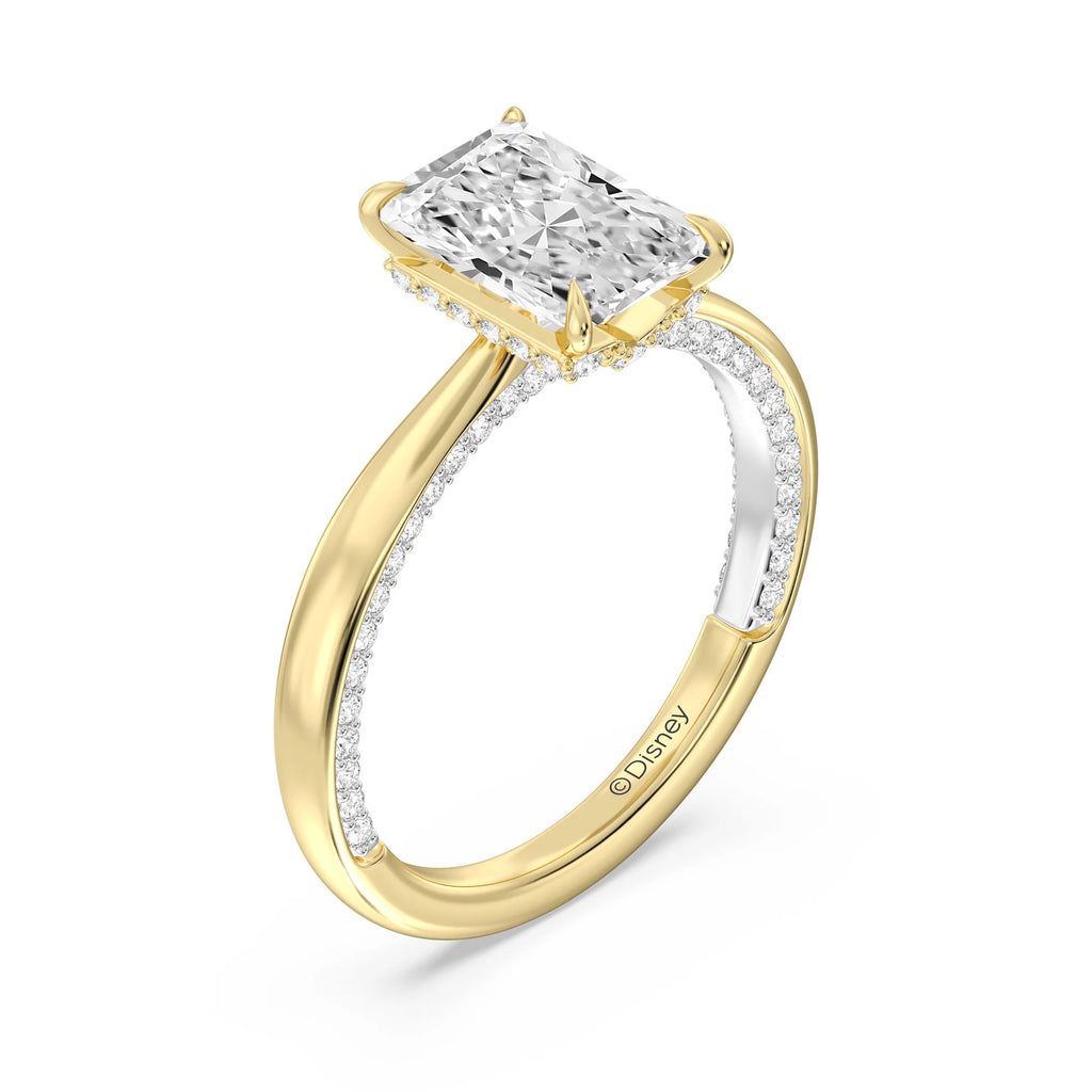Enchanted Star Diamond With Gold, Disney’s Aurora Solitaire Studded Gallery Engagement Ring