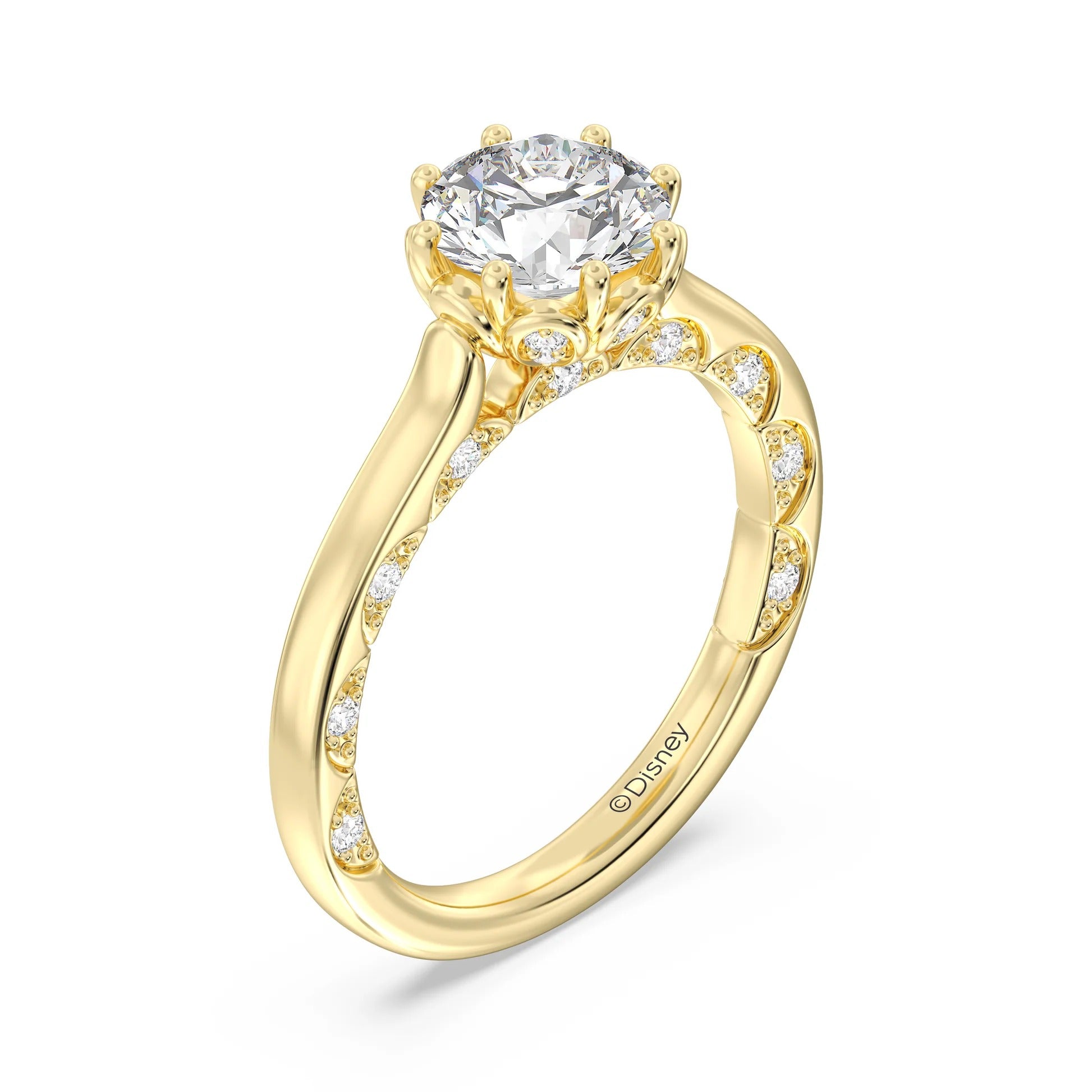 Enchanted Star Diamond With Gold, Disney’s Cinderella Solitaire Engagement Ring