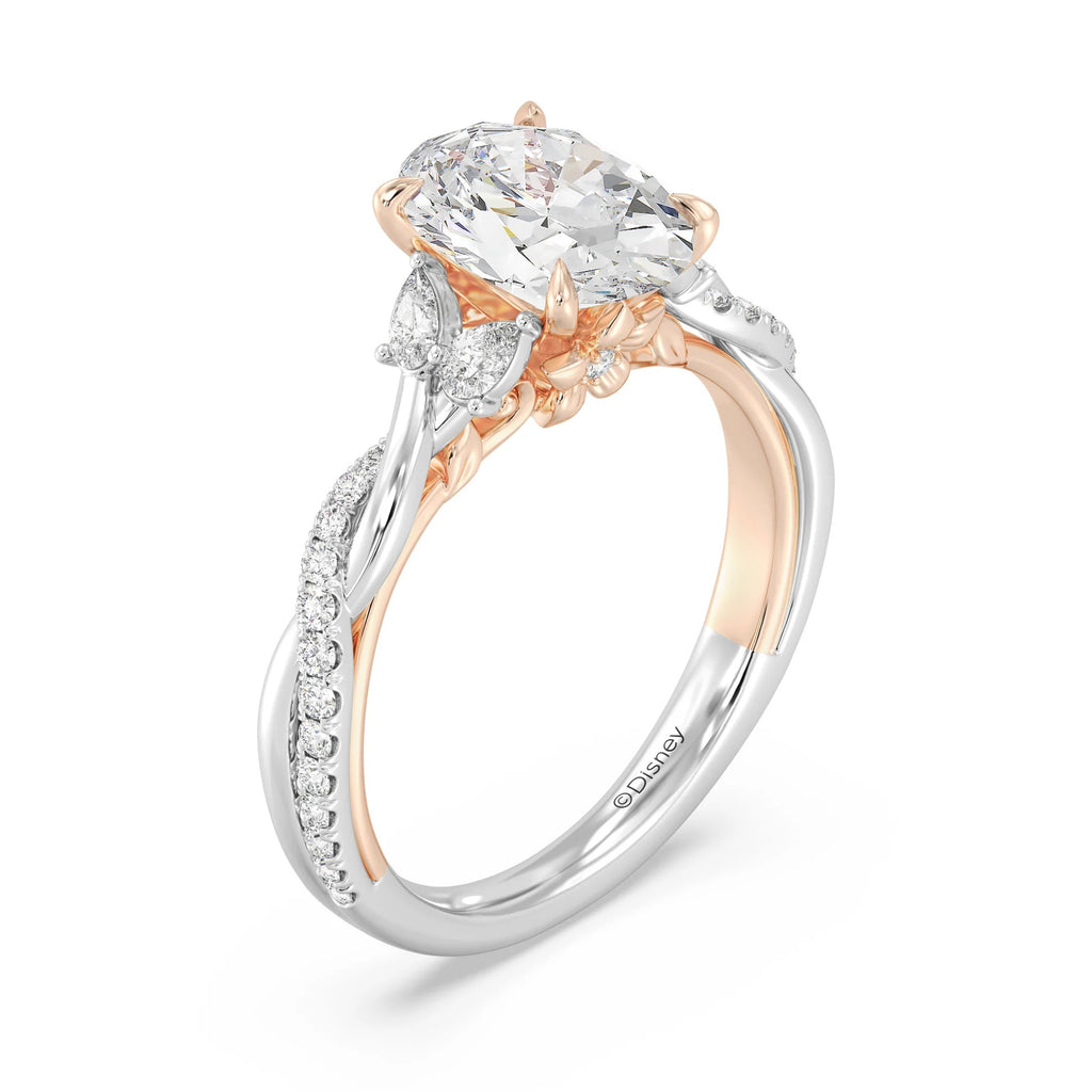 Enchanted Star Diamond And Gold Disney Princess Rapunzel Twist Engagement Ring