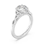 Enchanted Star Diamond And Gold Merida Celtic Hidden Pavé Engagement Ring