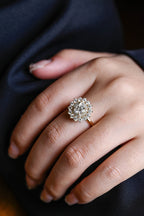 Solid Gold Round Cut Moissanite Engagement Ring, Promise Ring