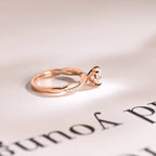 Solid Gold Round Moissanite Engagement Ring, Twisted Band Half Pave Anniversary Ring