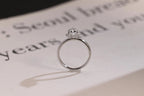 Solid Gold Pear Moissanite Engagement Ring with Accent Stone, Tear Drop Ring