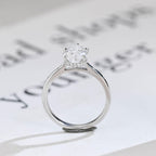 Solid Gold Pear Moissanite Engagement Ring with Hidden Halo