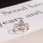 Solid Gold Trillion Cut Moissanite Engagement Ring, Double Band Open Shank Twisted Ring