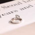 Solid Gold 4mm Wide Band Bezel Marquise Moissanite Engagement Ring