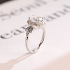 Solid Gold Oval Cut Moissanite Engagement Ring, Wedding Ring