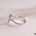 Solid Gold Oval Moissanite Engagement Ring with Ruby & Emerald (Copy)