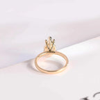 Solid Gold Minimalist Pear Moissanite Engagement Ring
