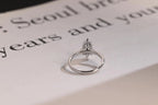 Solid Gold Pear Moissanite Engagement Ring with Accent Stone, Tear Drop Ring
