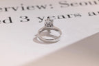 Solid Gold 3mm Band Oval Moissanite Engagement Ring, Promise Ring