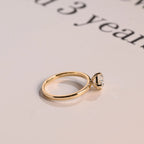Solid Gold East-West Pear Moissanite Engagement Ring