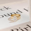 Solid Gold 5mm Band Oval Cut Moissanite Engagement Ring, Tulip Floral Ring