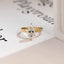 Solid Gold Marquise Cut Moissanite Engagement Ring, 3mm Wide Band