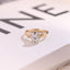 Solid Gold Oval Cut Moissanite Engagement Ring, Promise Ring