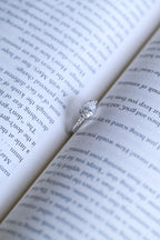 Solid Gold Pear Cut Cluster Moissanite Engagement Ring, Promise Ring for Her