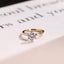 Solitaire Gold Round Moissanite Engagement Ring, Six Prong Setting