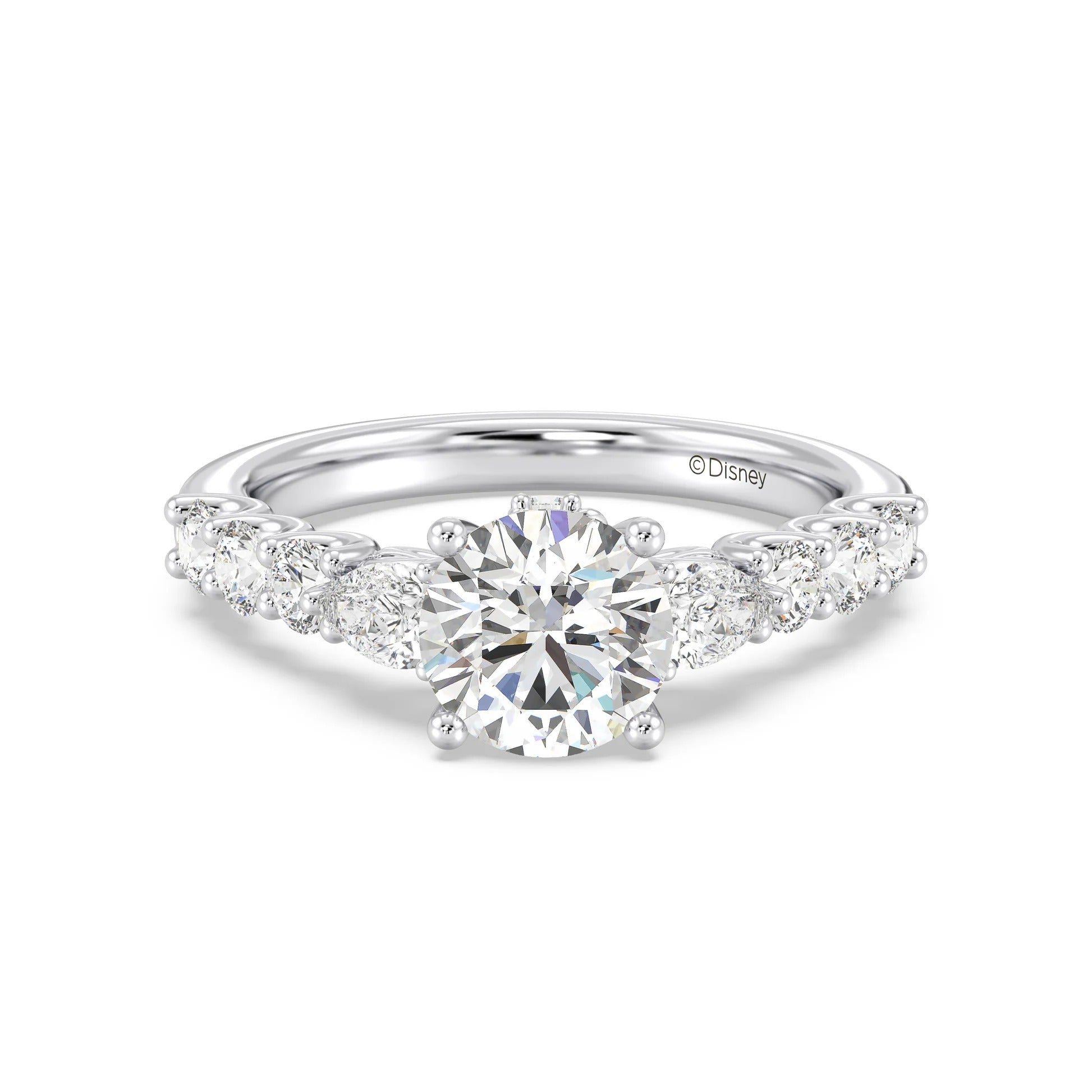 Enchanted Star Diamond Gold Belle Gallery Engagement Ring