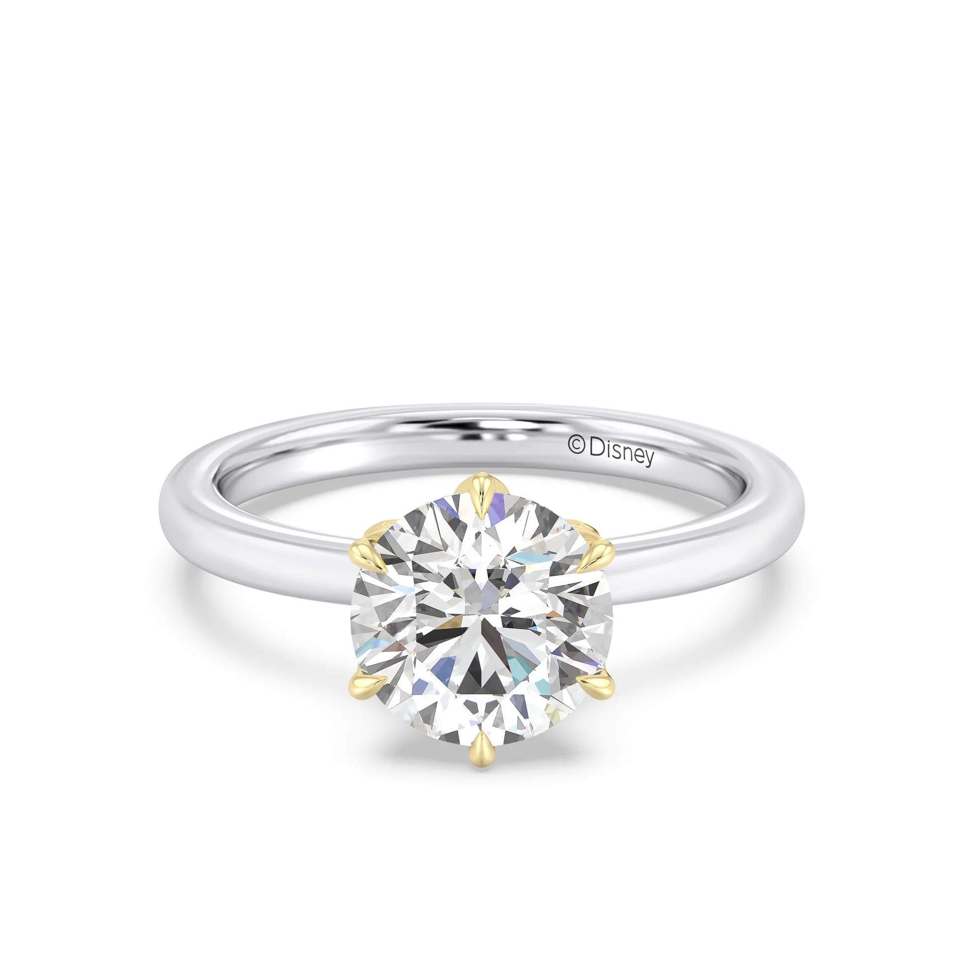 Enchanted Star Diamond With Gold, Disney’s Rapunzel Six-Prong Studded Solitaire Engagement Ring