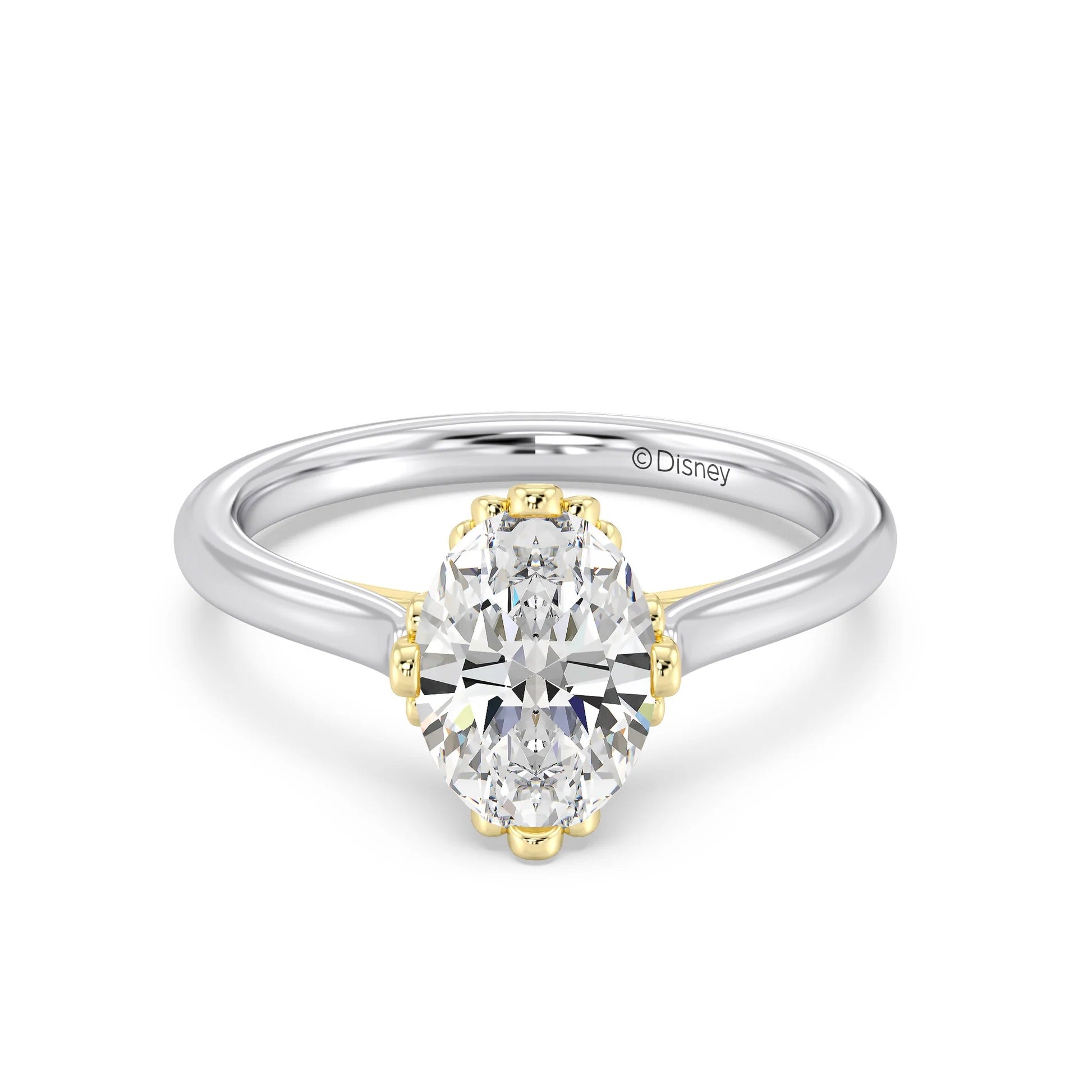 Enchanted Star Diamond With Gold, Disney’s Ariel Bezel Engagement Ring Image principale du produit