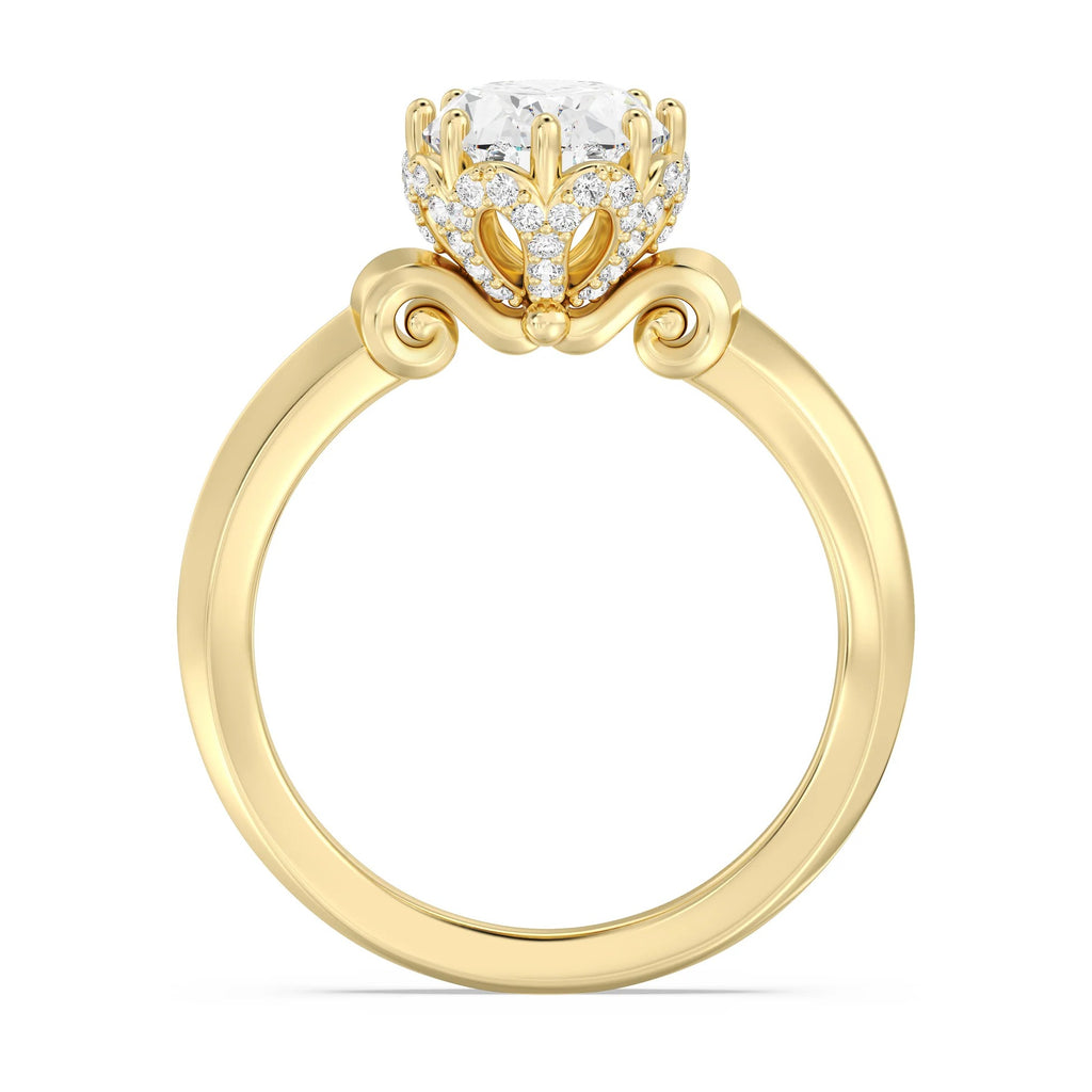 Enchanted Star Diamond And Gold, Disney’s Cinderella Knife-Edge Solitaire Engagement Ring