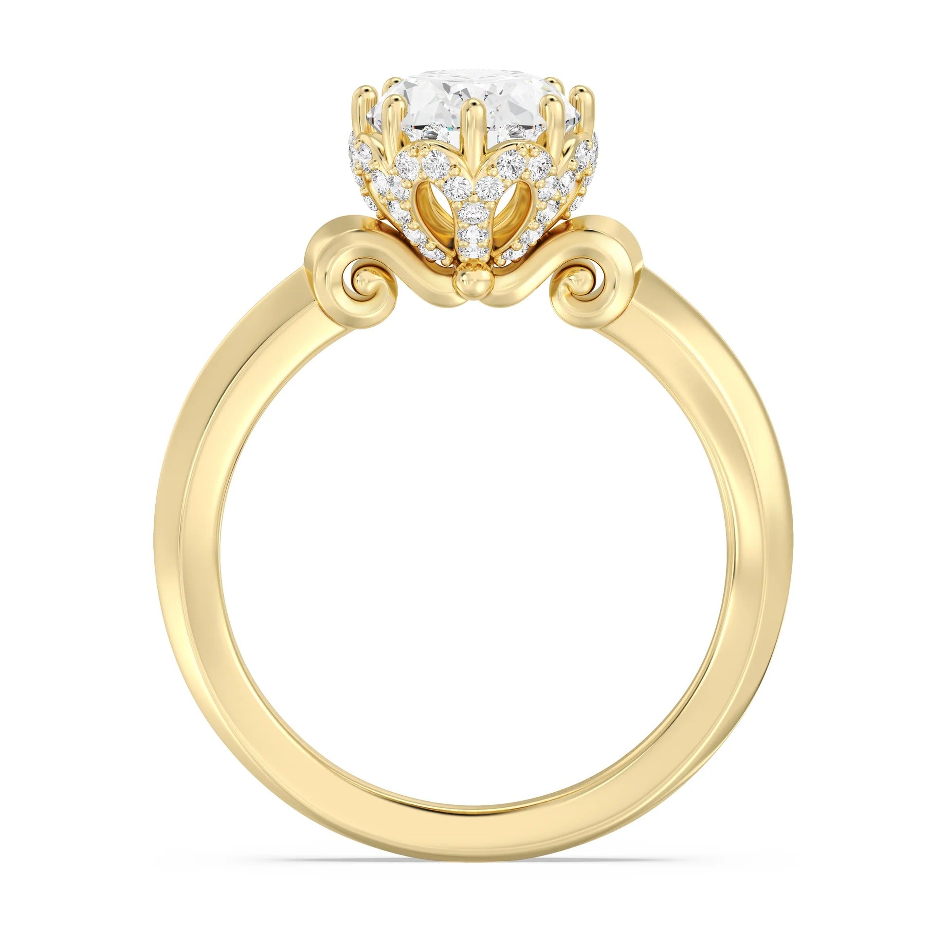 Enchanted Star Diamond And Gold, Disney’s Cinderella Knife-Edge Solitaire Engagement Ring
