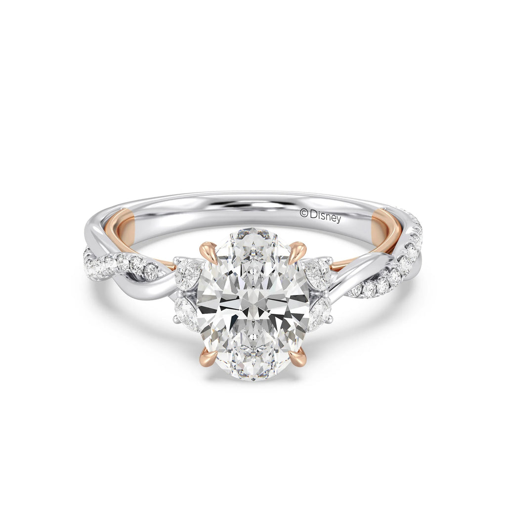 Enchanted Star Diamond And Gold Disney Princess Rapunzel Twist Engagement Ring