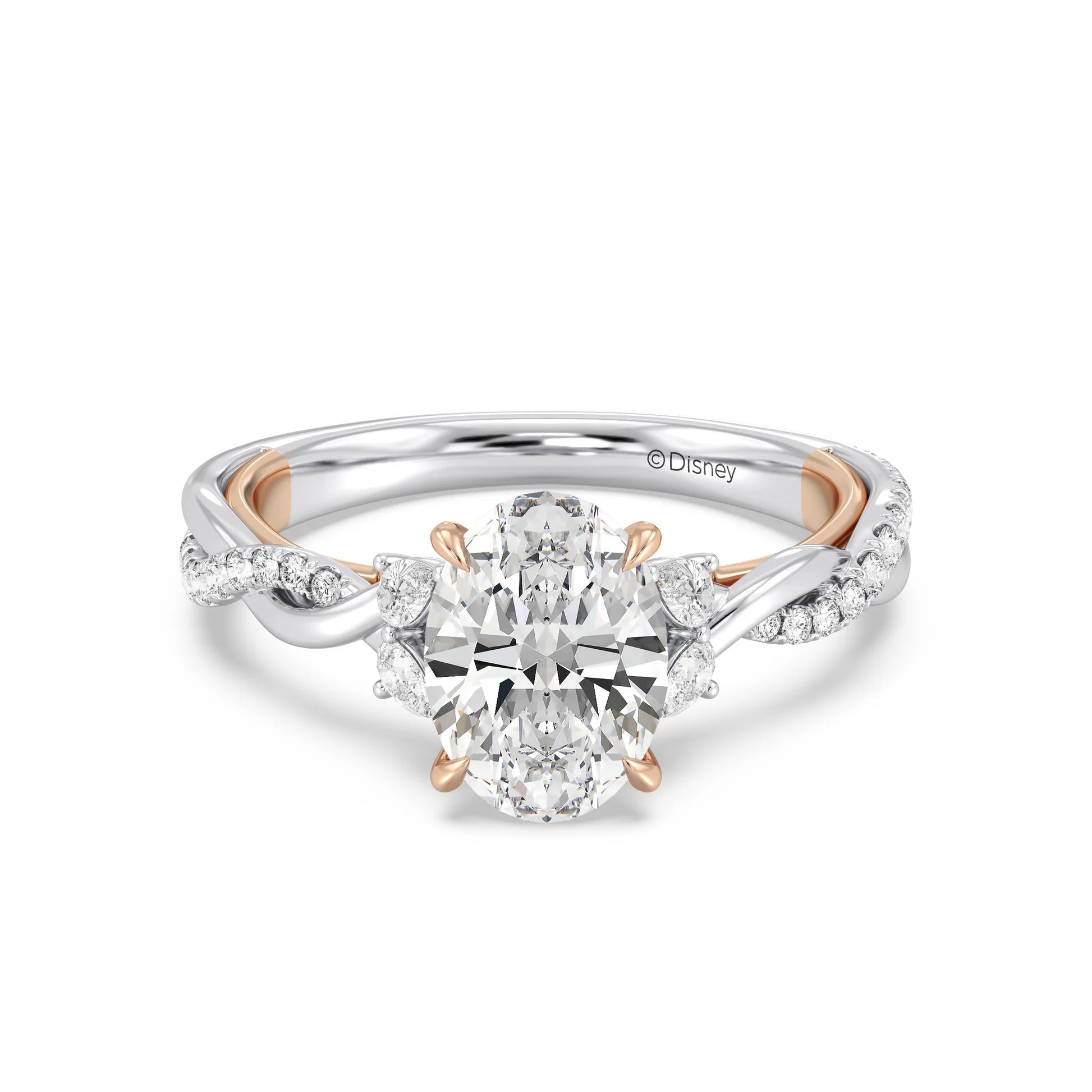 Enchanted Star Diamond And Gold Disney Princess Rapunzel Twist Engagement Ring