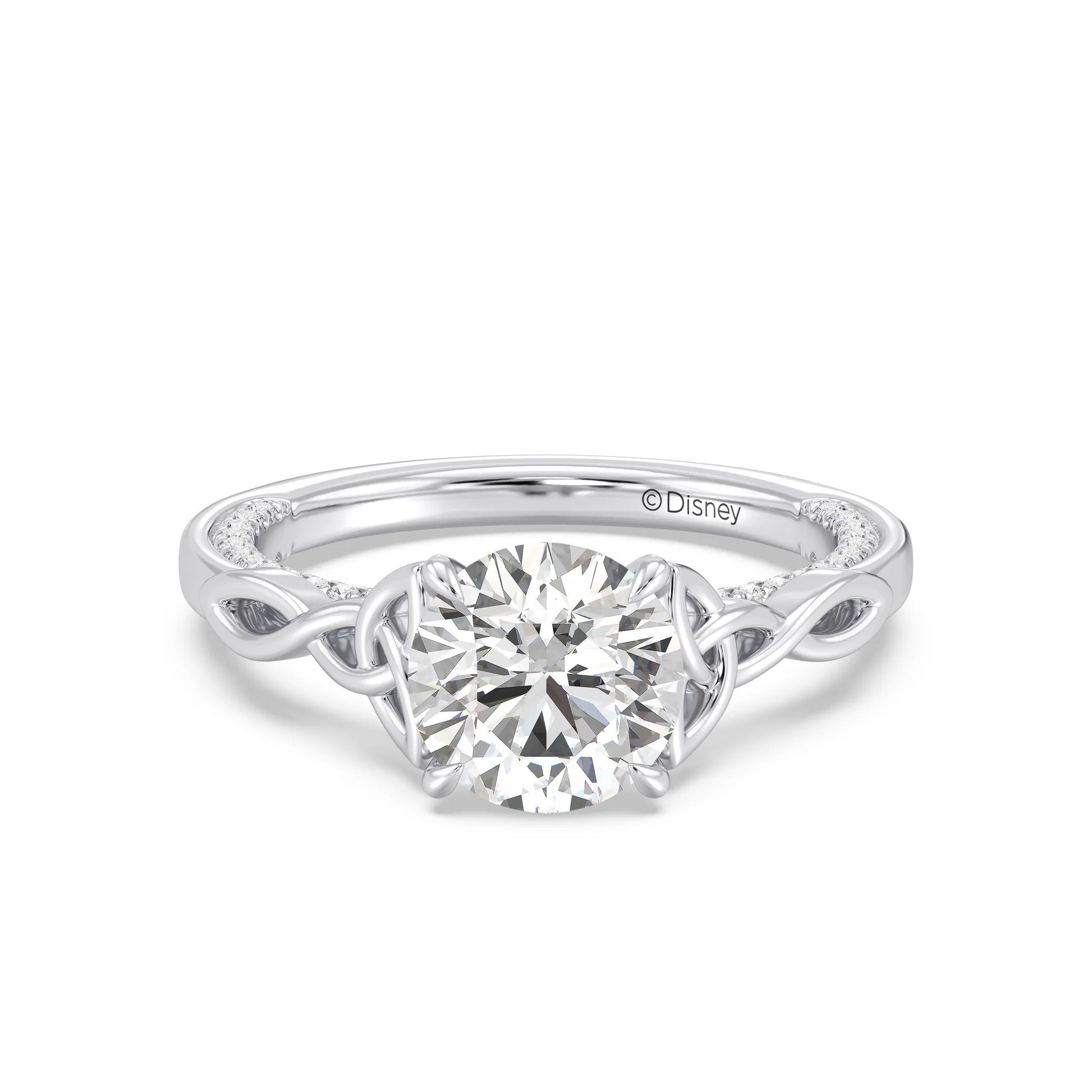 Enchanted Star Diamond And Gold Merida Celtic Hidden Pavé Engagement Ring Image principale du produit
