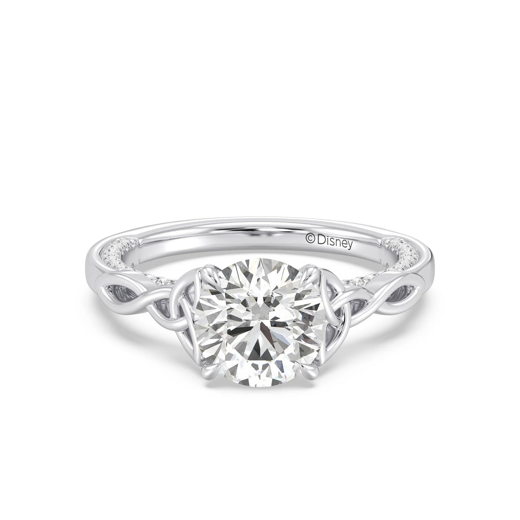 Enchanted Star Diamond And Gold Merida Celtic Hidden Pavé Engagement Ring