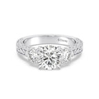 Enchanted Star Diamond And Gold Disney Princess Rapunzel Vintage Round Three Stone Engagement Ring
