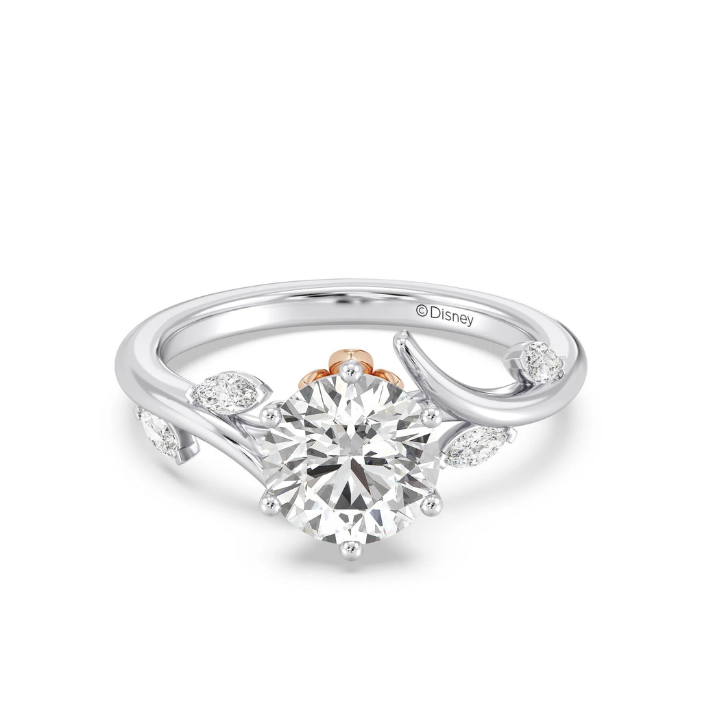 Enchanted Star Diamond And Gold Disney Princess Rapunzel Classic Vine Engagement Ring