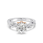Enchanted Star Diamond And Gold Disney Princess Rapunzel Pavé Vine Engagement Ring