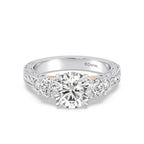 Enchanted Star Diamond And Disney Princess Aurora Vintage Round Three Stone Engagement Ring