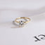 Solid Gold Oval Cut Moissanite Engagement Ring, Tulip Floral Promise Ring