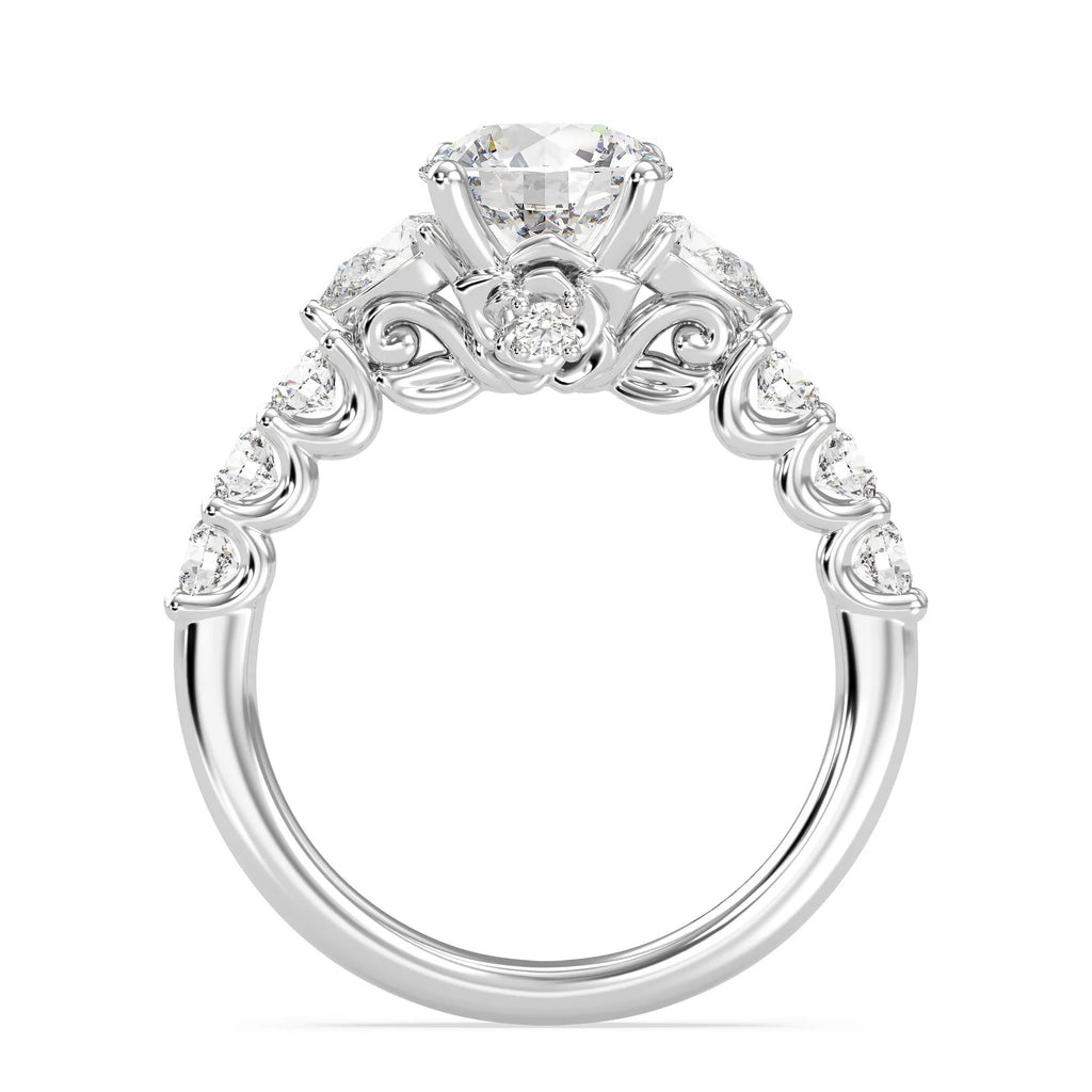 Enchanted Star Diamond Gold Belle Gallery Engagement Ring