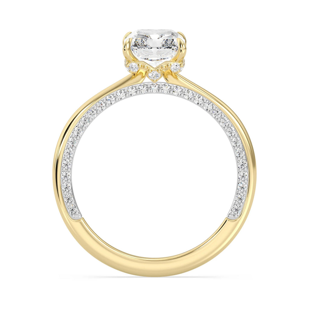 Enchanted Star Diamond With Gold, Disney’s Aurora Solitaire Studded Gallery Engagement Ring