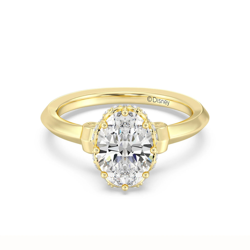 Enchanted Star Diamond And Gold, Disney’s Cinderella Knife-Edge Solitaire Engagement Ring