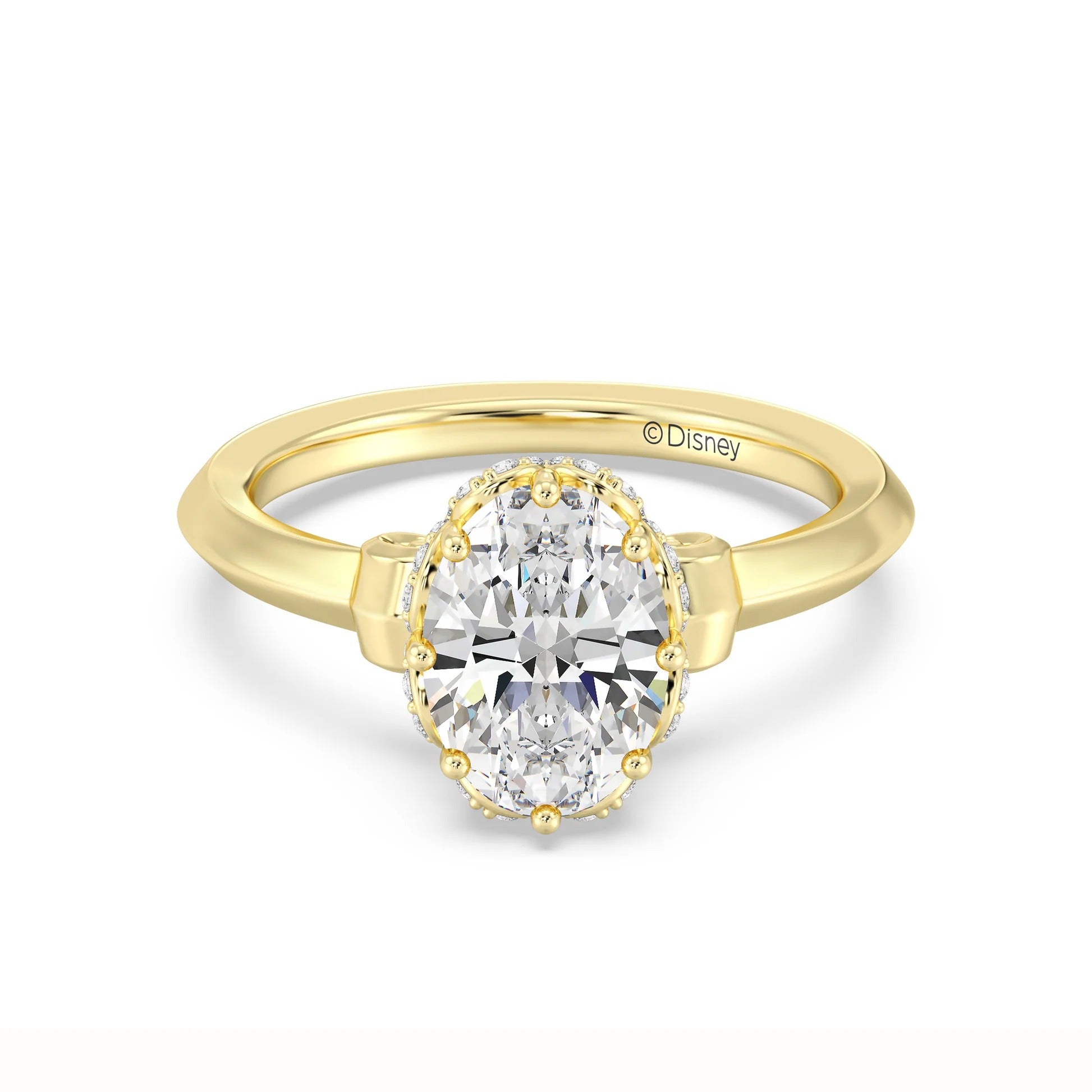 Enchanted Star Diamond And Gold, Disney’s Cinderella Knife-Edge Solitaire Engagement Ring