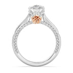 Enchanted Star Diamond And Gold Disney Princess Belle Vintage Milgrain Engagement Ring