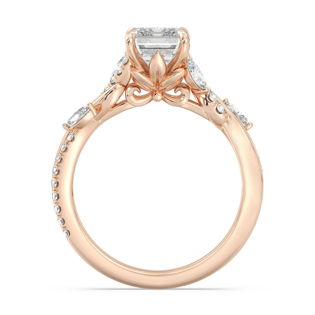 Enchanted Star Diamond And Gold Disney Princess Rapunzel Twisted Pavé Engagement Ring