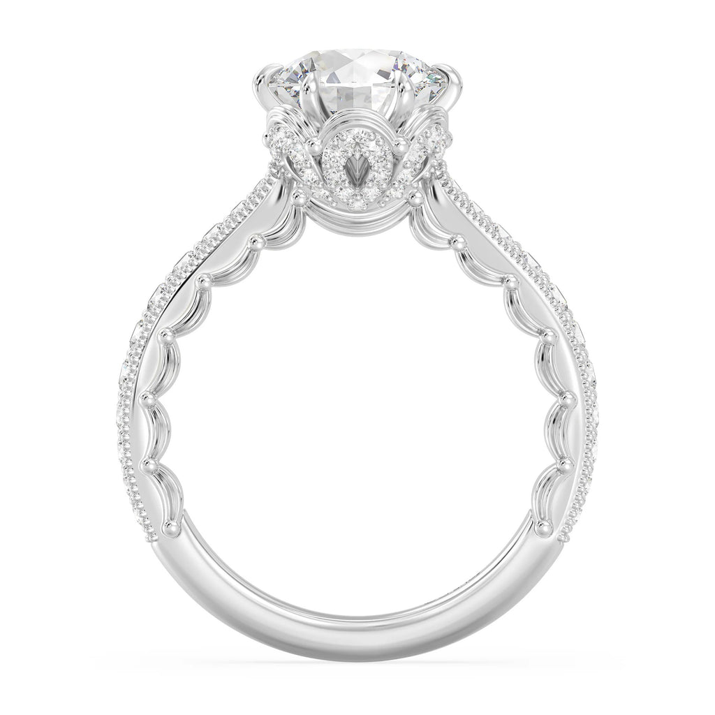 Enchanted Star Diamond And Gold Disney Princess Belle Vintage Ballroom Engagement Ring