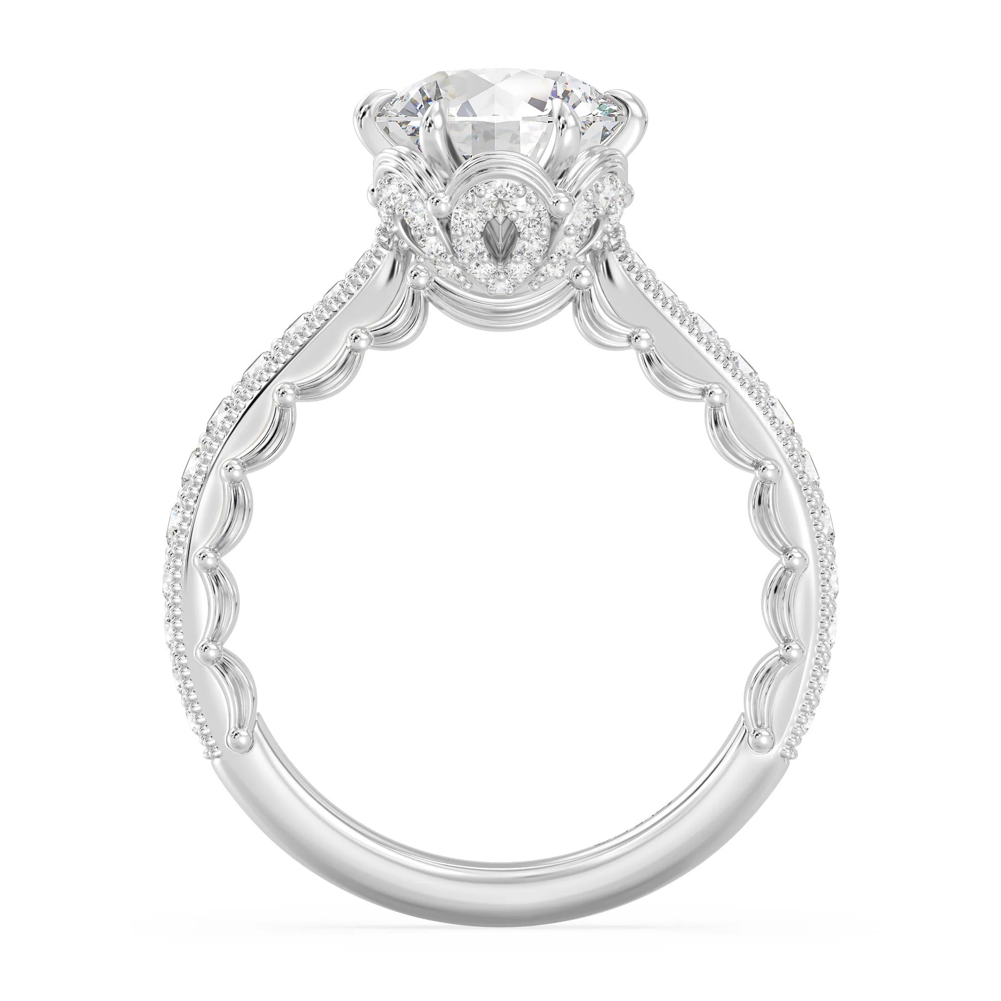 Enchanted Star Diamond And Gold Disney Princess Belle Vintage Ballroom Engagement Ring
