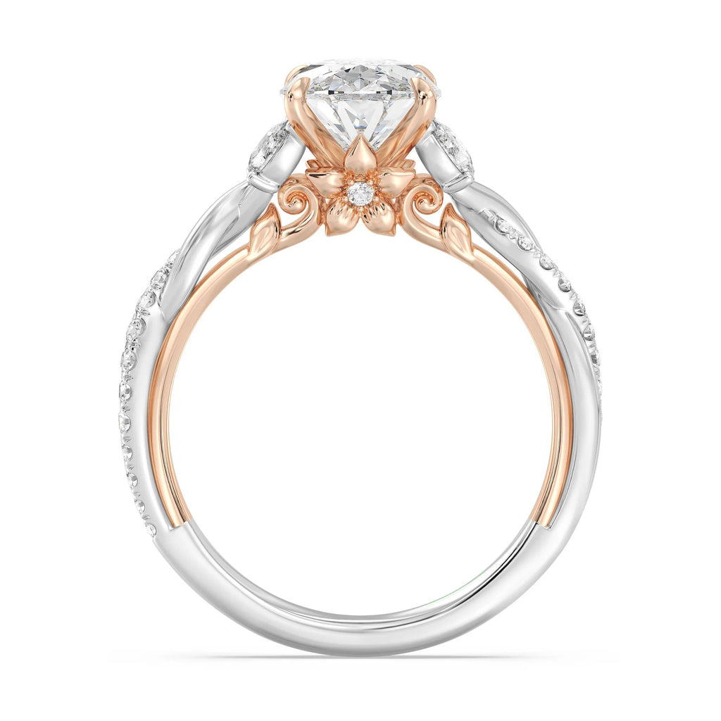 Enchanted Star Diamond And Gold Disney Princess Rapunzel Twist Engagement Ring