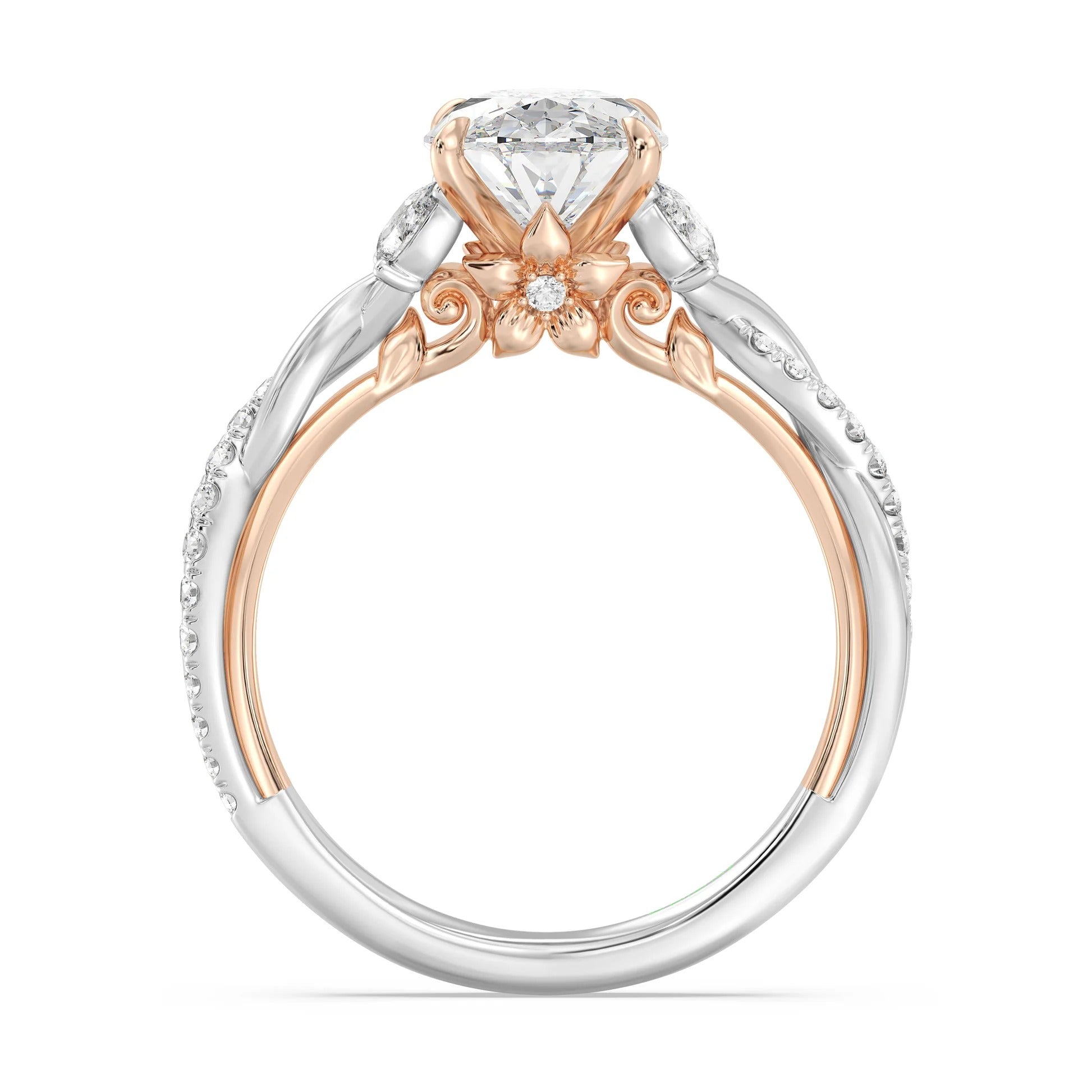 Enchanted Star Diamond And Gold Disney Princess Rapunzel Twist Engagement Ring