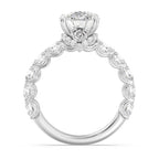 Enchanted Star Diamond And Gold Disney Princess Belle Hidden Halo Engagement Ring