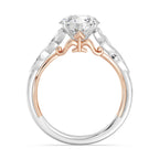 Enchanted Star Diamond And Gold Disney Princess Merida Celtic Solitaire Engagement Ring