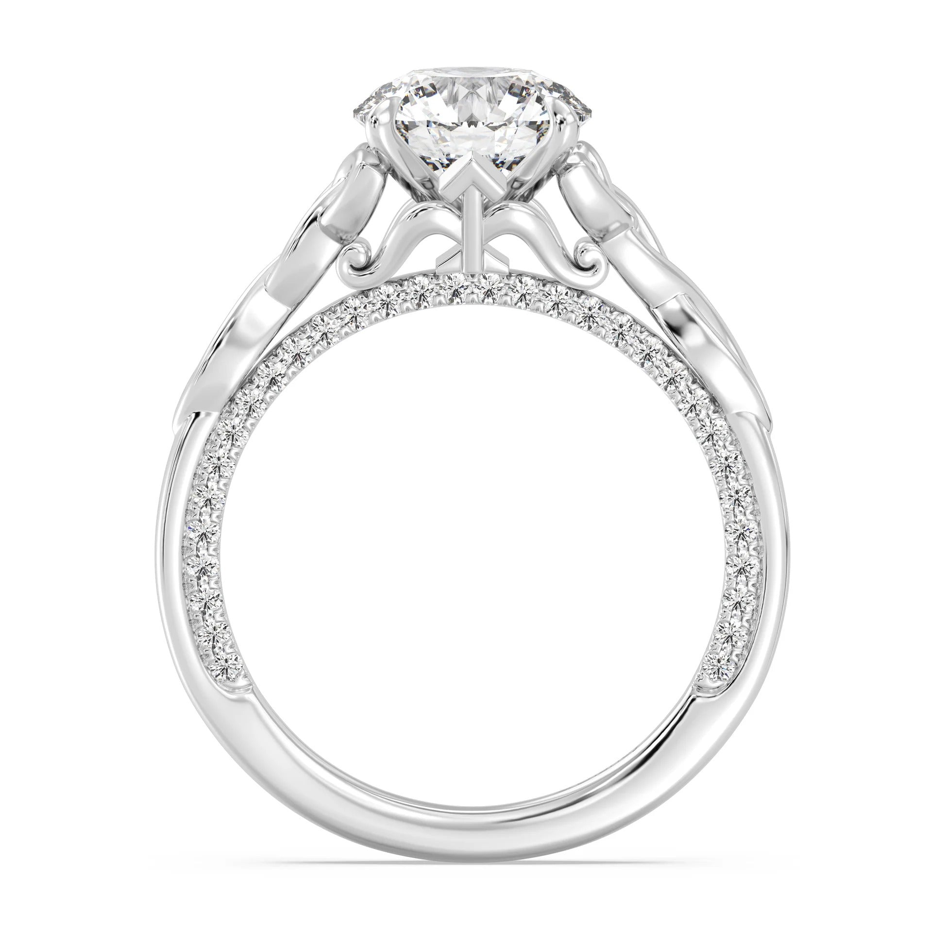 Enchanted Star Diamond And Gold Merida Celtic Hidden Pavé Engagement Ring