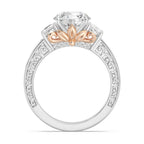 Enchanted Star Diamond And Gold Disney Princess Rapunzel Vintage Oval Three Stone Engagement Ring